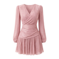 Elara Wrap Mini Dress